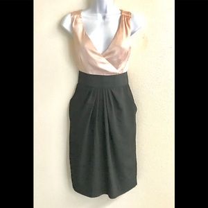 Satin upper dress for all occasions, with pockets!